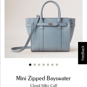Mulberry Mini Bayswater in Cloud
